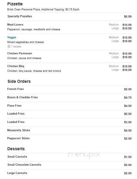 Bravo Pizza Of Limerick - Limerick, PA menu_pic