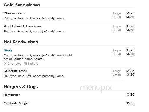 D & J Sandwich Shop - Reading, PA menu_pic
