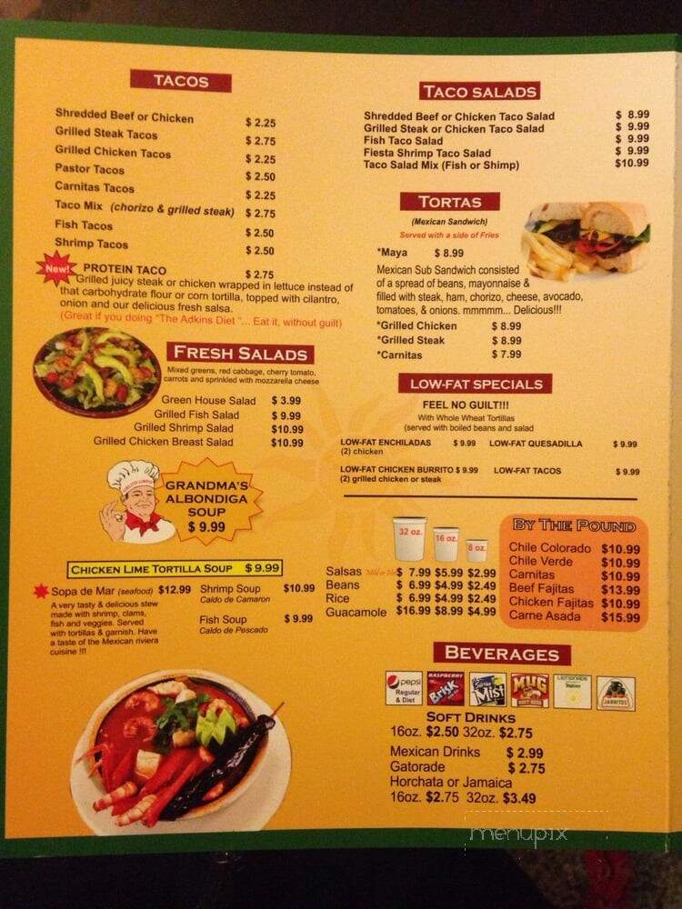 Cielito Lindo Mexican Grill - Santa Maria, CA menu_pic