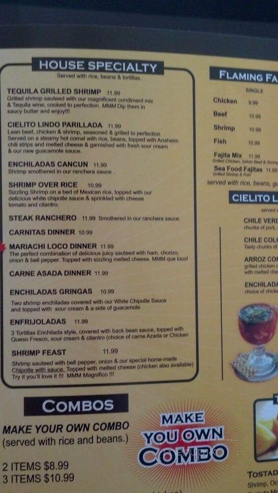 Cielito Lindo Mexican Grill - Santa Maria, CA menu_pic