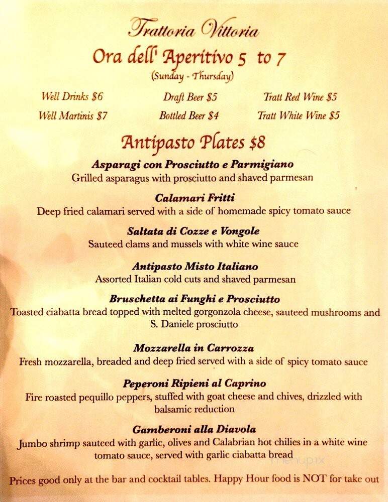 Trattoria Vittoria - Santa Barbara, CA menu_pic