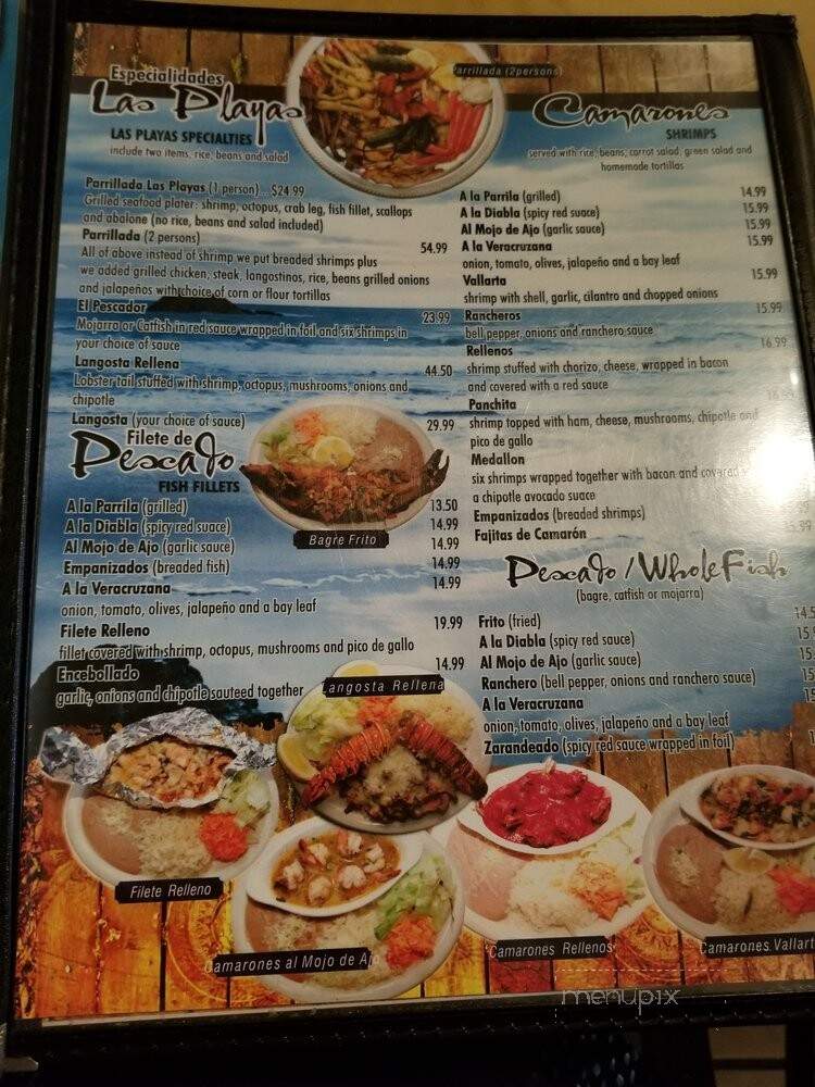 Las Playas Restaurant - Tulare, CA menu_pic