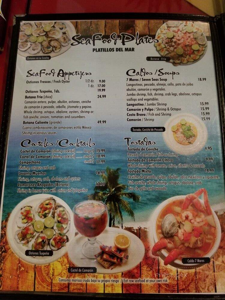 Las Playas Restaurant - Tulare, CA menu_pic