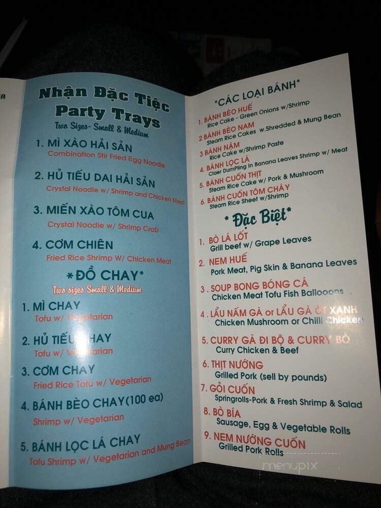 Hong Lan Food To Go - Westminster, CA menu_pic