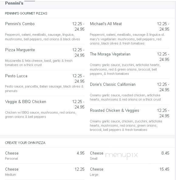 Michael's Ristorante Italiano - Moraga, CA menu_pic