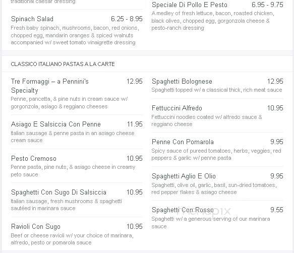 Michael's Ristorante Italiano - Moraga, CA menu_pic