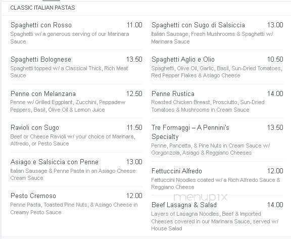 Michael's Ristorante Italiano - Moraga, CA menu_pic