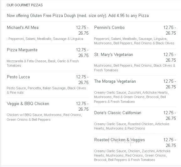 Michael's Ristorante Italiano - Moraga, CA menu_pic
