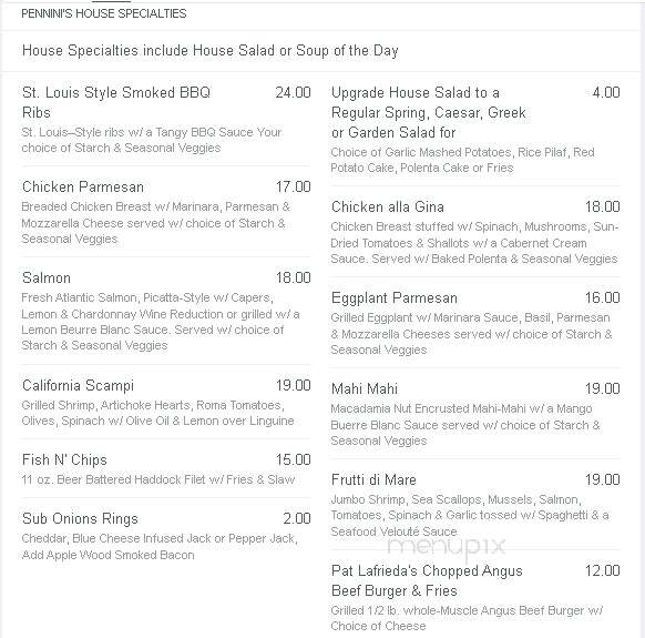 Michael's Ristorante Italiano - Moraga, CA menu_pic