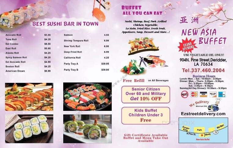 New Asia Buffet - DeRidder, LA menu_pic