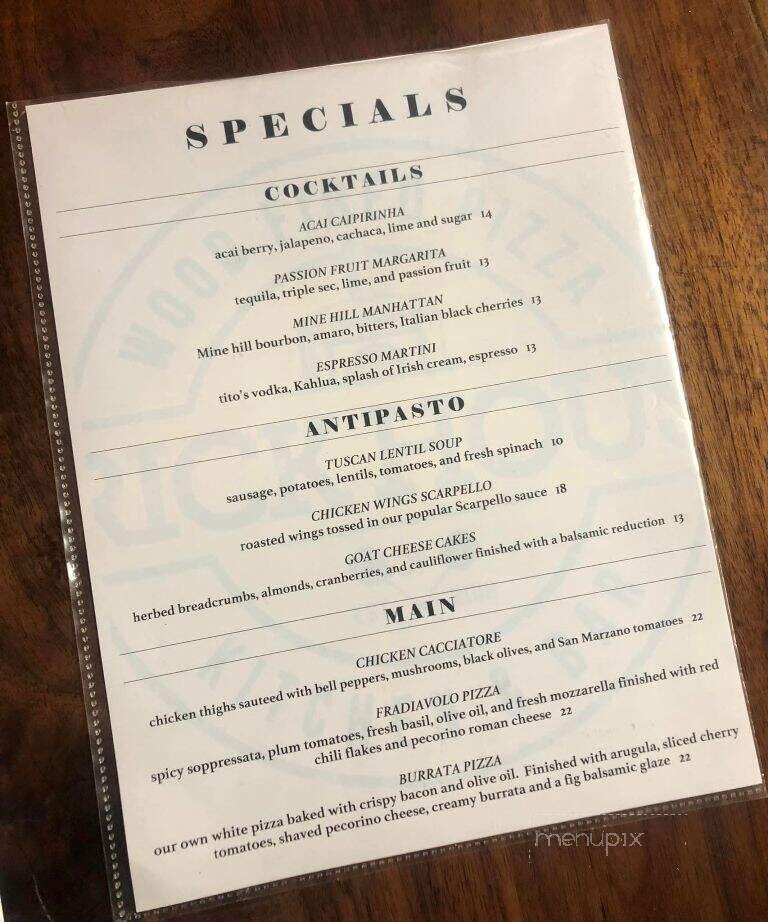 Brick House Wood Fired Pizza Kitchen & Bar - Ridgefield, CT menu_pic