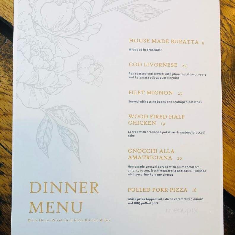 Brick House Wood Fired Pizza Kitchen & Bar - Ridgefield, CT menu_pic