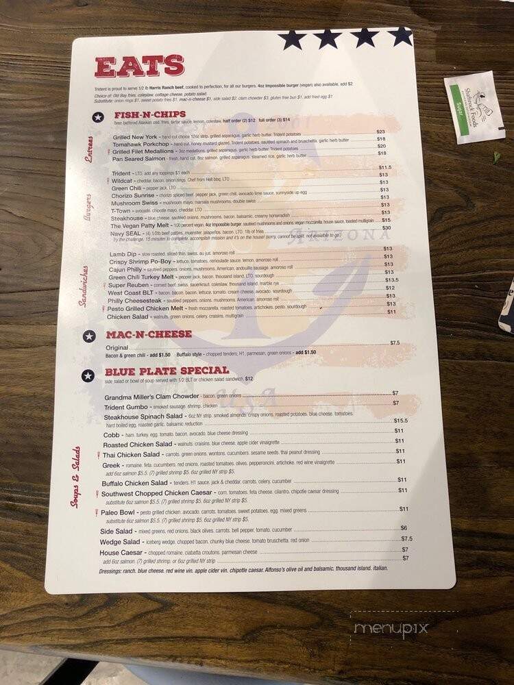 Trident Grill IV - Tucson, AZ menu_pic