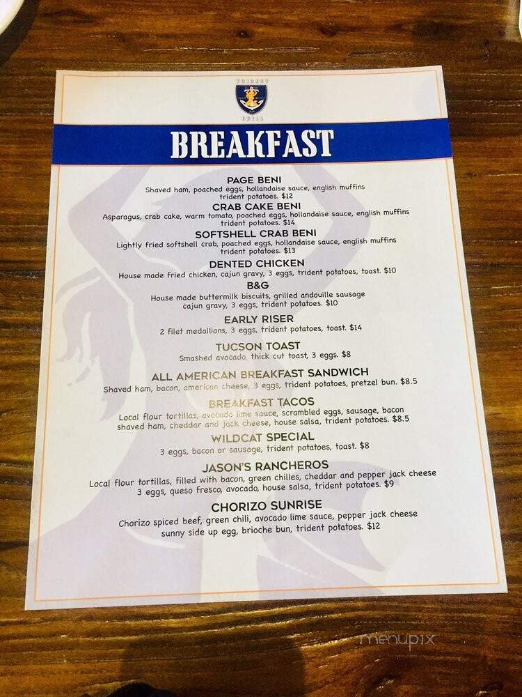 Trident Grill IV - Tucson, AZ menu_pic