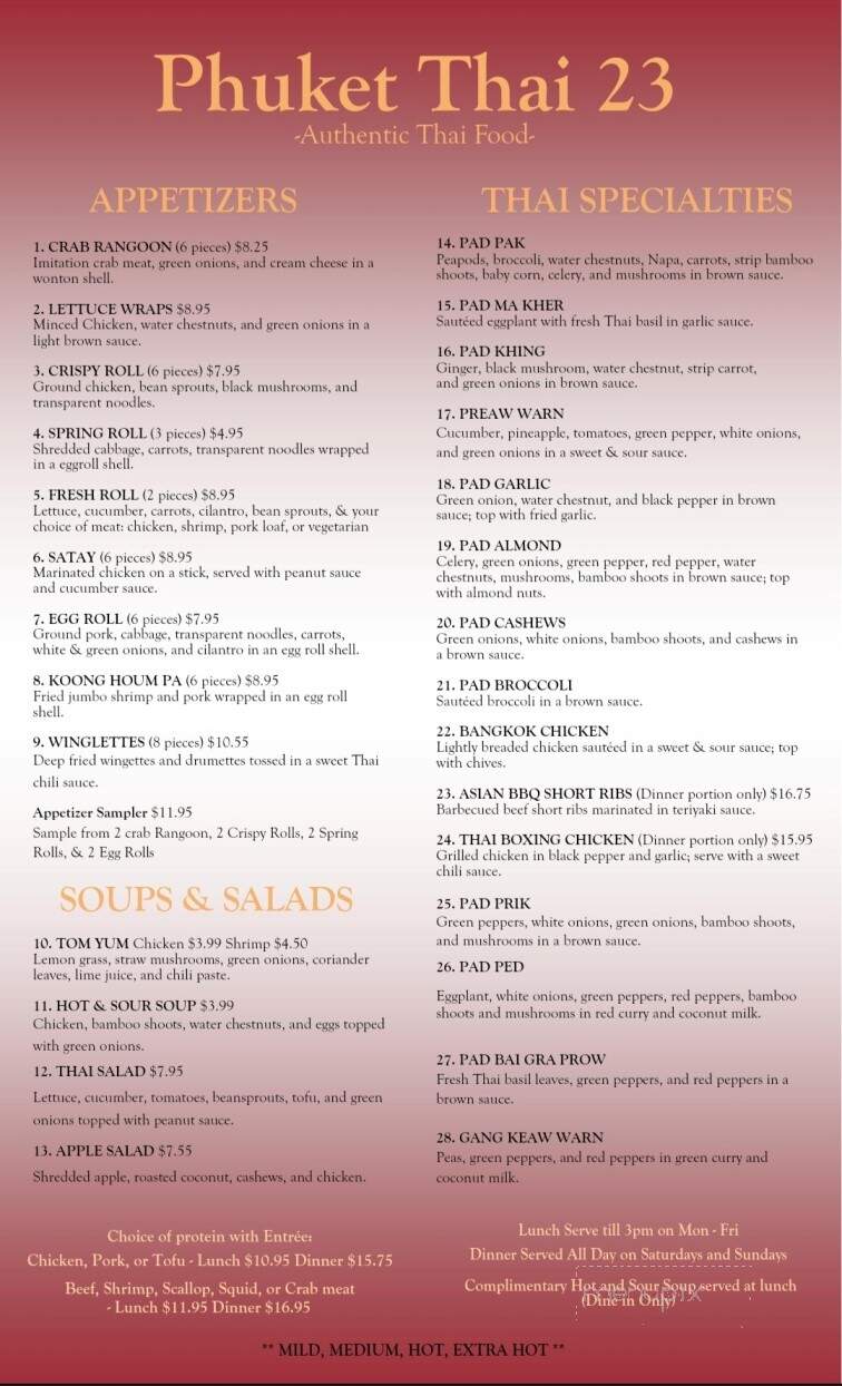 Phuket Thai - Chesterfield, MI menu_pic