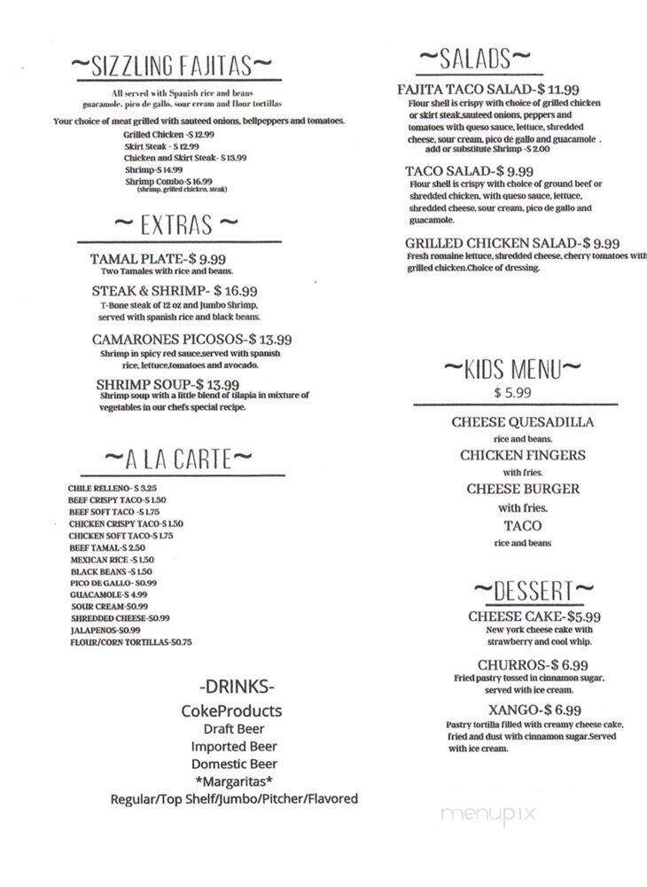 Delia's Mexican Grill - Columbia, MO menu_pic
