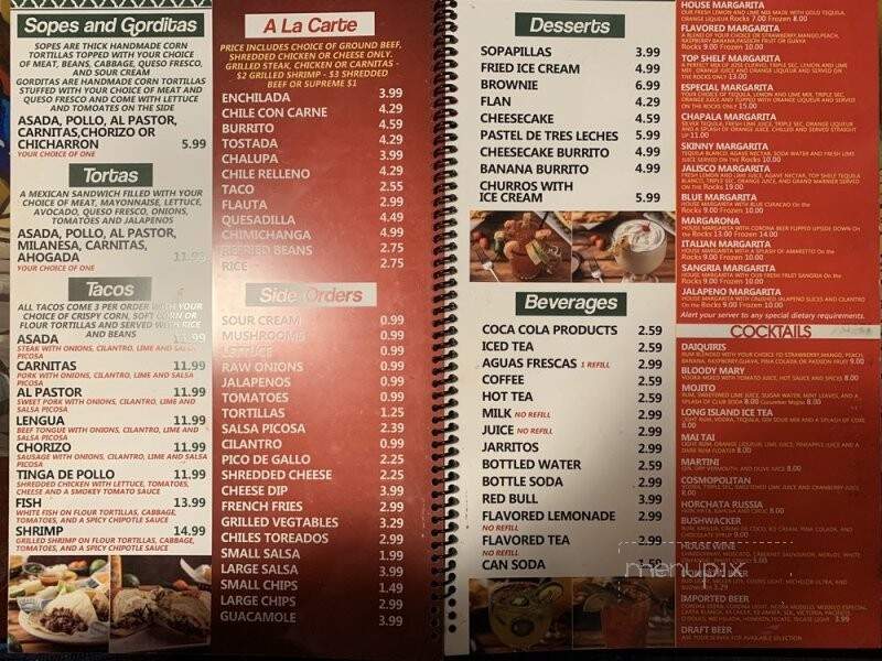 Chapala - Niceville, FL menu_pic