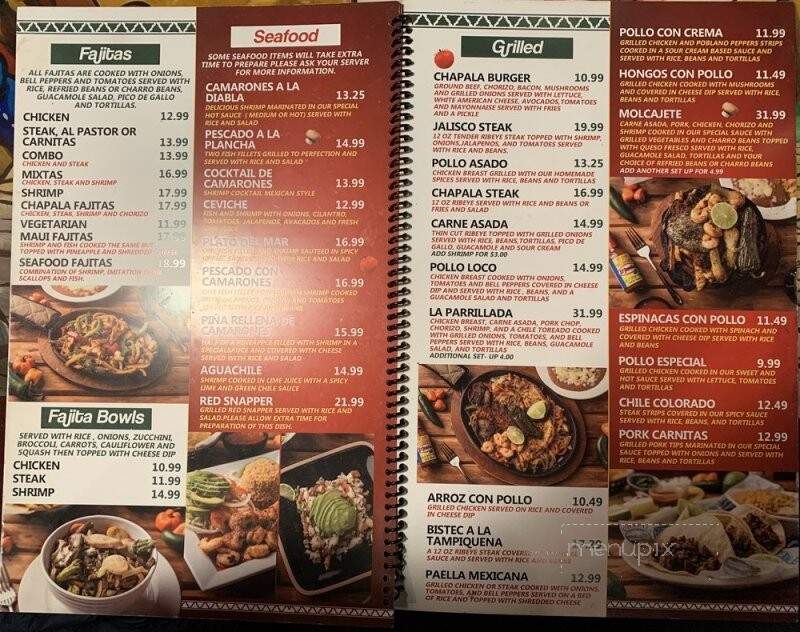 Chapala - Niceville, FL menu_pic