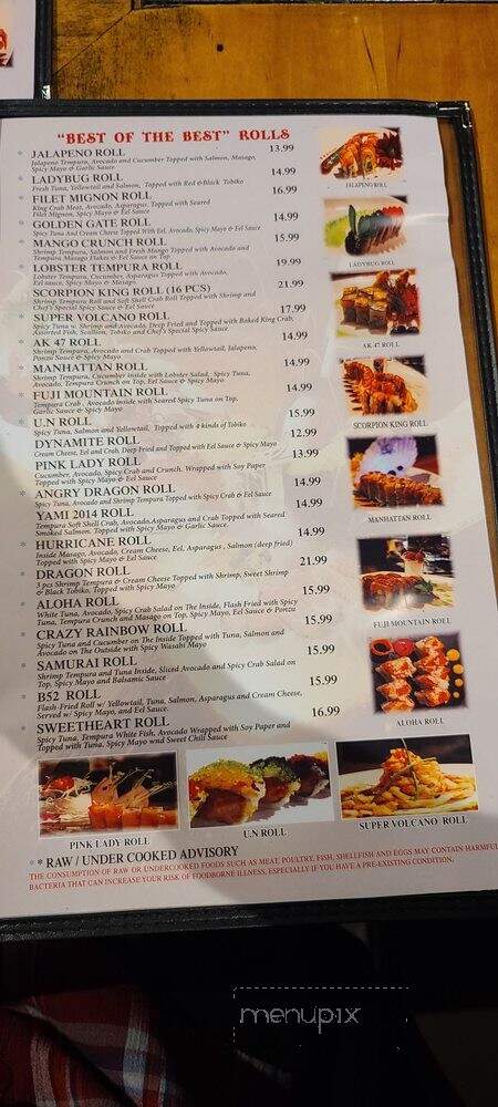 Volcano Steak & Sushi - Duluth, GA menu_pic