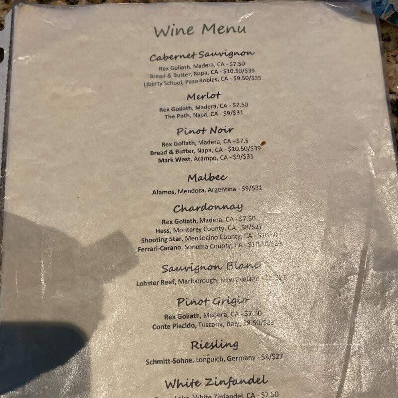 McGillicuddy's Irish Pub - Waterbury, VT menu_pic