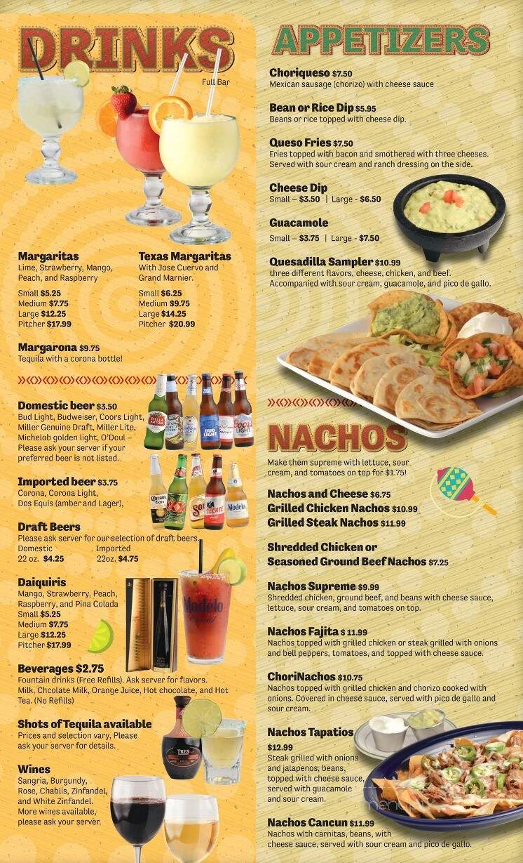 Tapatios Mexican Restaurant - Bemidji, MN menu_pic