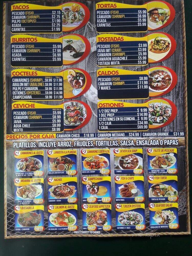Pescaderia Mr Fish - Fontana, CA menu_pic