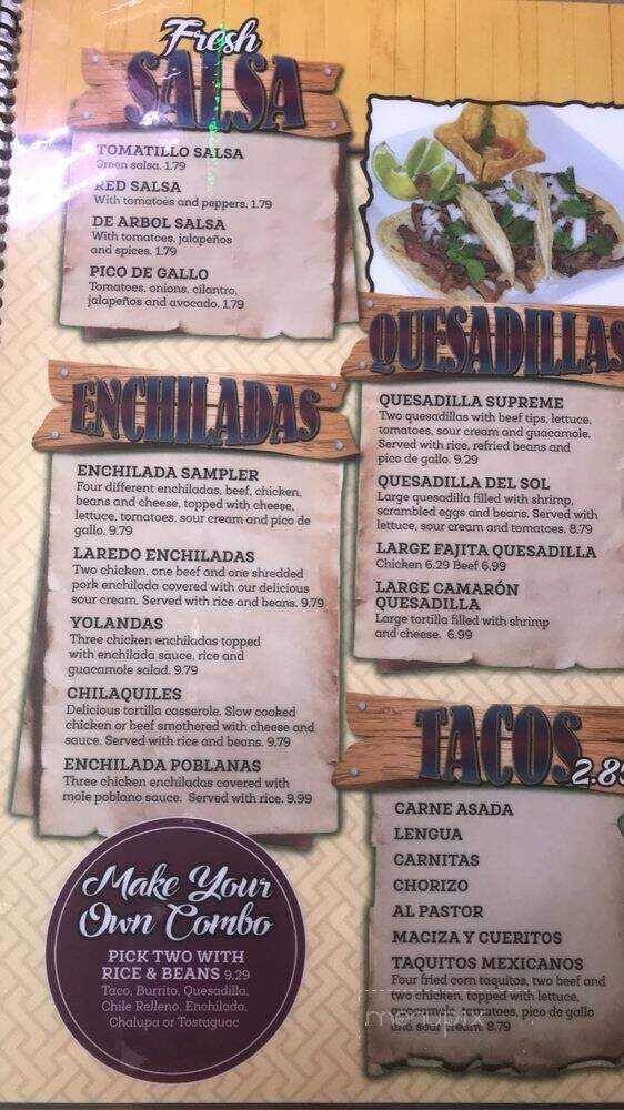 Del Sol - Lumberton, NC menu_pic