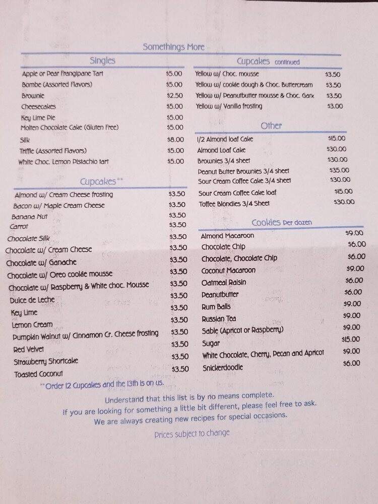Sweet Somethings - Wilmington, DE menu_pic