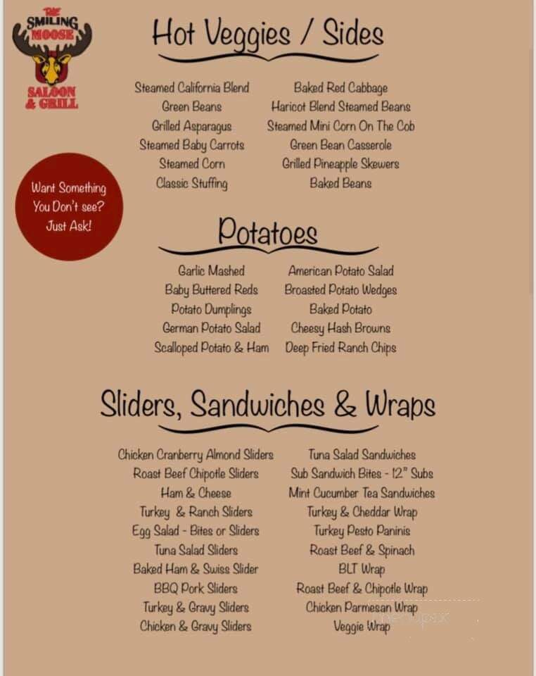 Smiling Moose Saloon & Grill - Newton, WI menu_pic