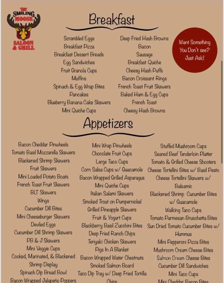 Smiling Moose Saloon & Grill - Newton, WI menu_pic