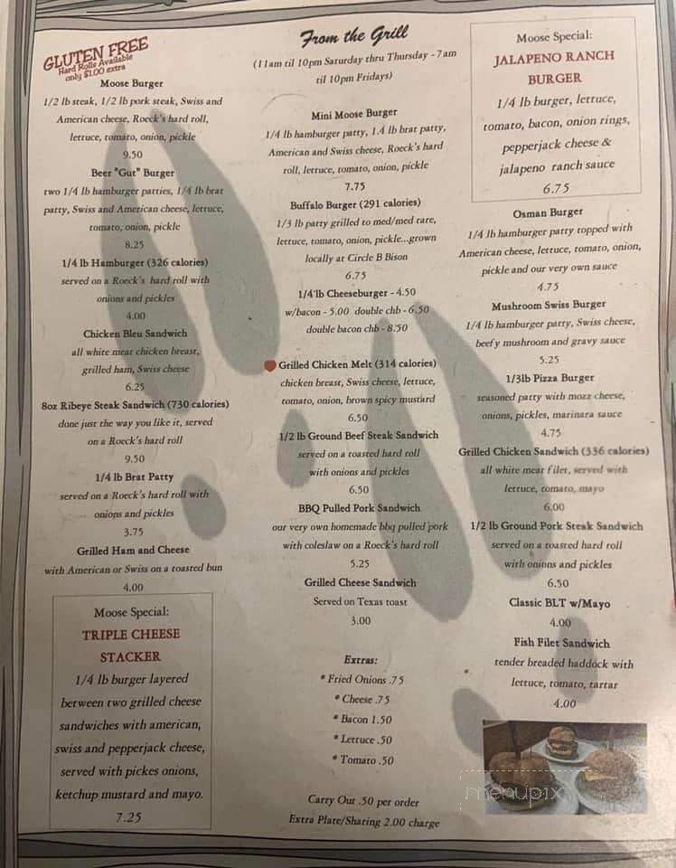 Smiling Moose Saloon & Grill - Newton, WI menu_pic