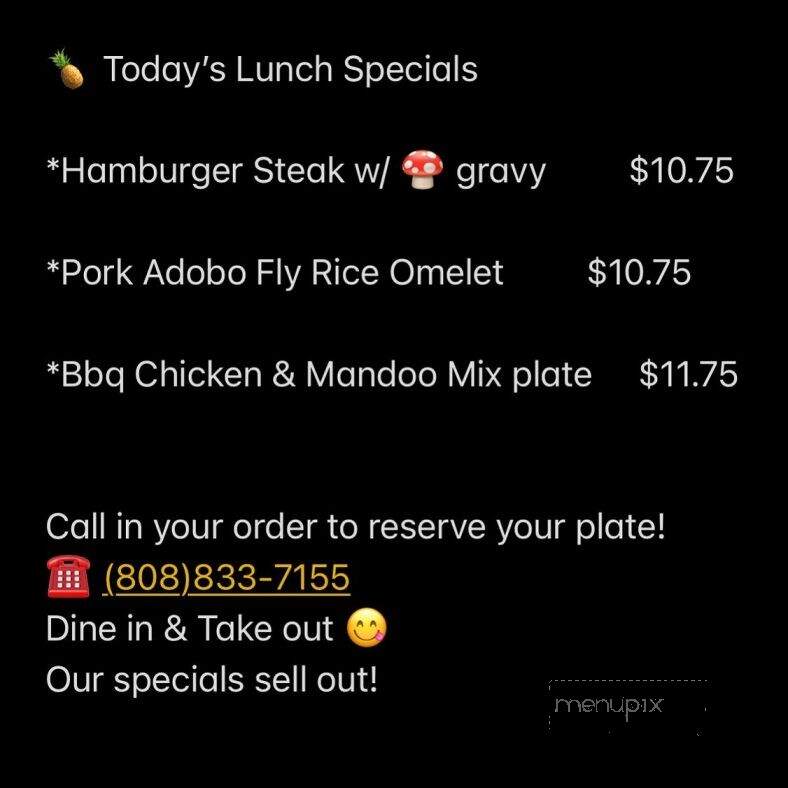 Jets Local Fast Food - Honolulu, HI menu_pic