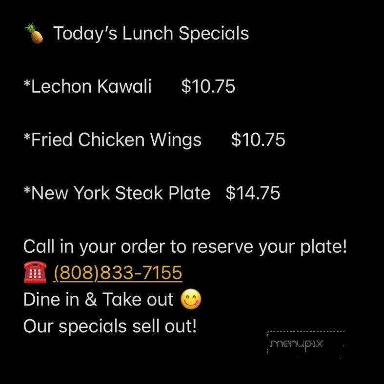 Jets Local Fast Food - Honolulu, HI menu_pic