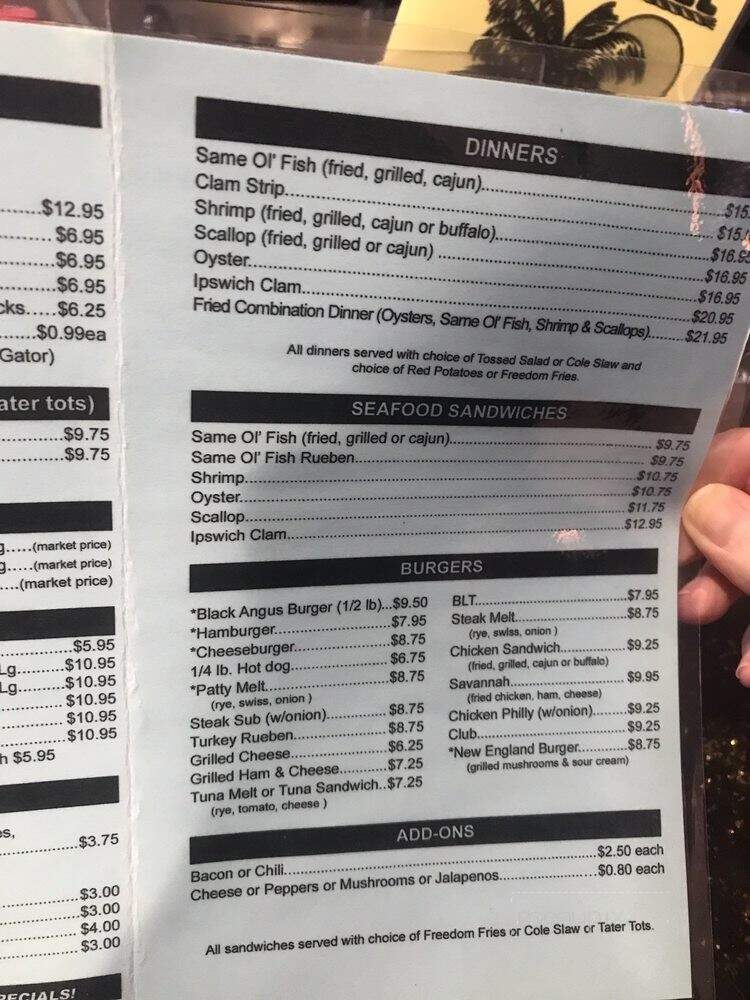 Halfshell Lounge - Fort Myers, FL menu_pic