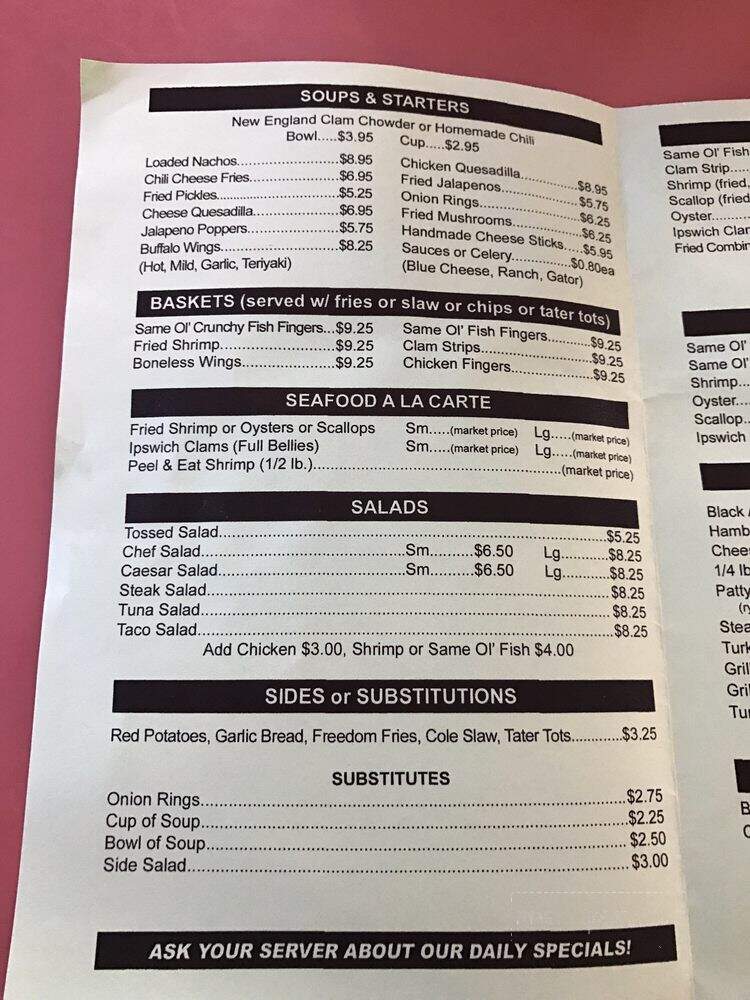 Halfshell Lounge - Fort Myers, FL menu_pic