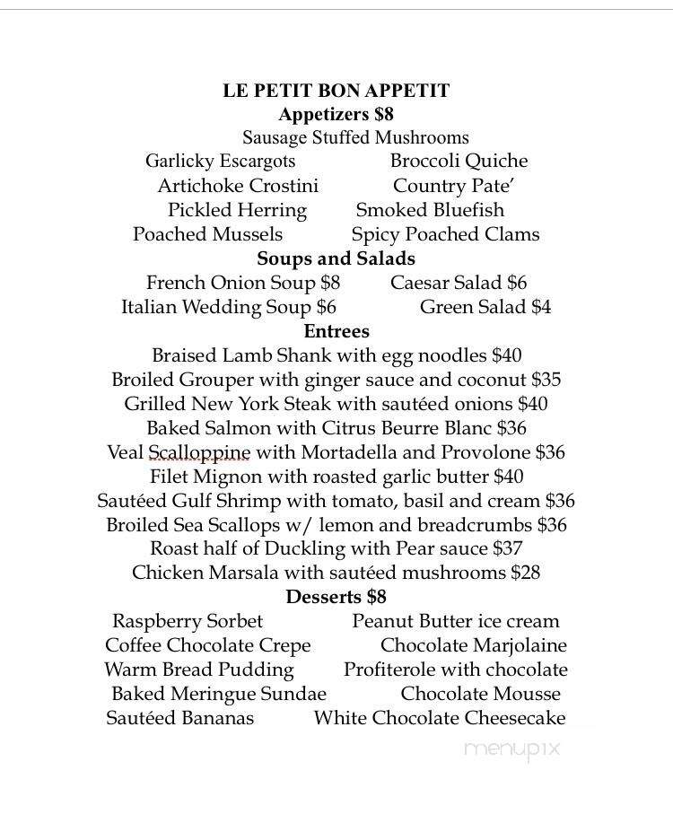 Bon Appetit Restaurant - Seaford, DE menu_pic
