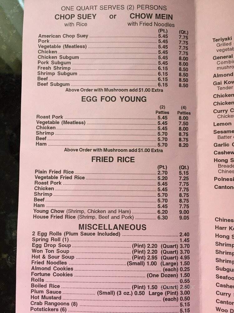 Peking Villa - St Clair Shores, MI menu_pic