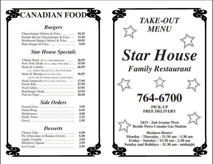 Star House Family Restaurant - Prince Albert, SK