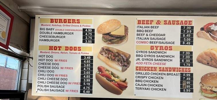 Kojak Drive-In Inc - Burbank, IL menu_pic