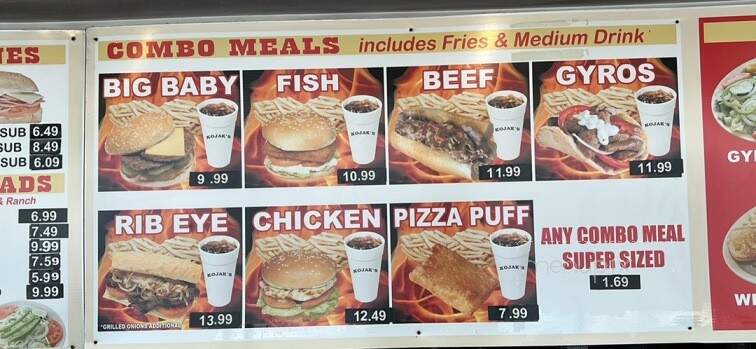 Kojak Drive-In Inc - Burbank, IL menu_pic
