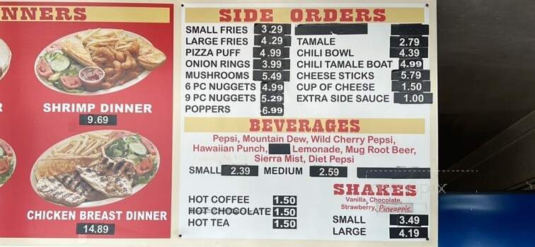 Kojak Drive-In Inc - Burbank, IL menu_pic