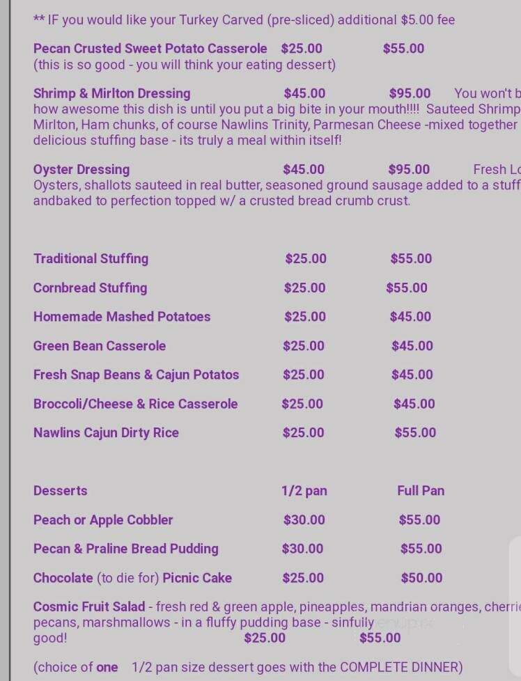 My Girlfriends Kitchen Llc - Slidell, LA menu_pic