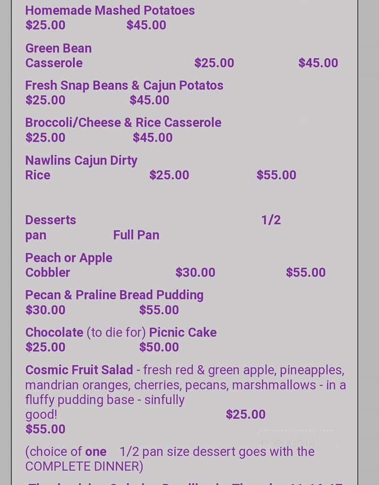 My Girlfriends Kitchen Llc - Slidell, LA menu_pic