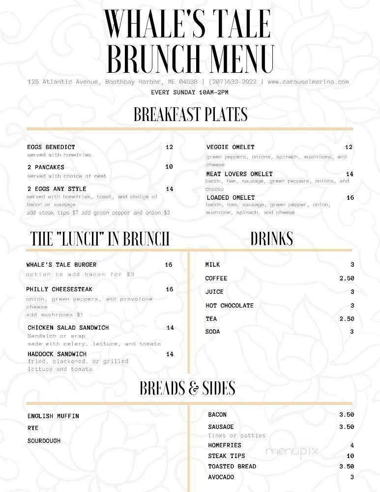 Whales Tale - Boothbay Harbor, ME menu_pic