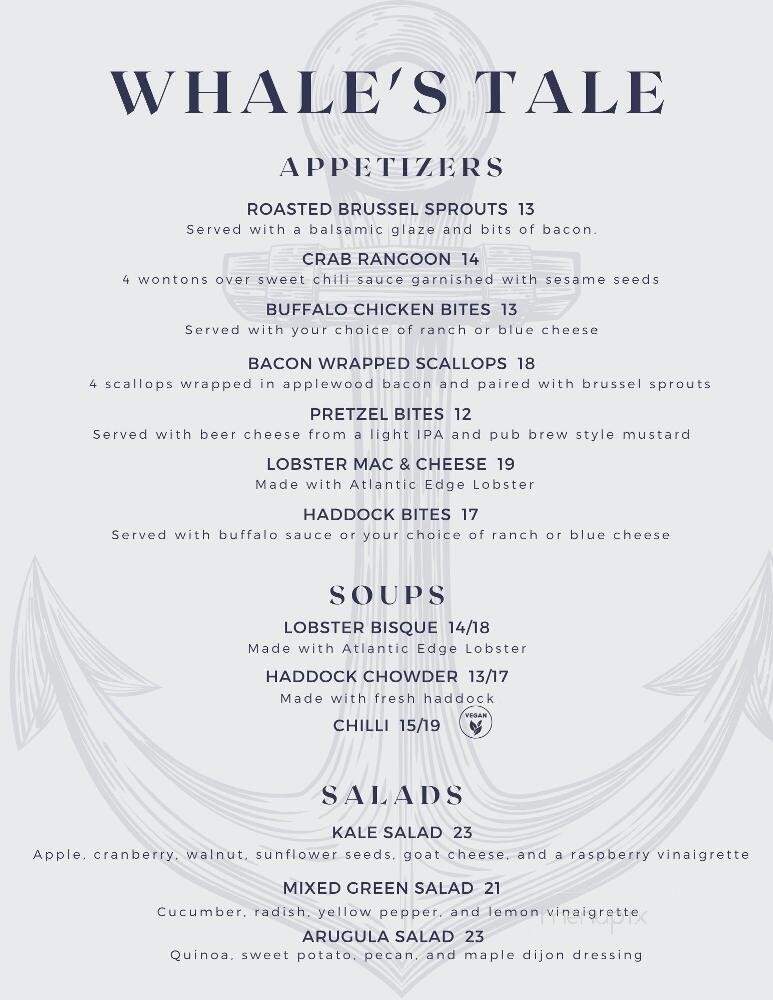 Whales Tale - Boothbay Harbor, ME menu_pic