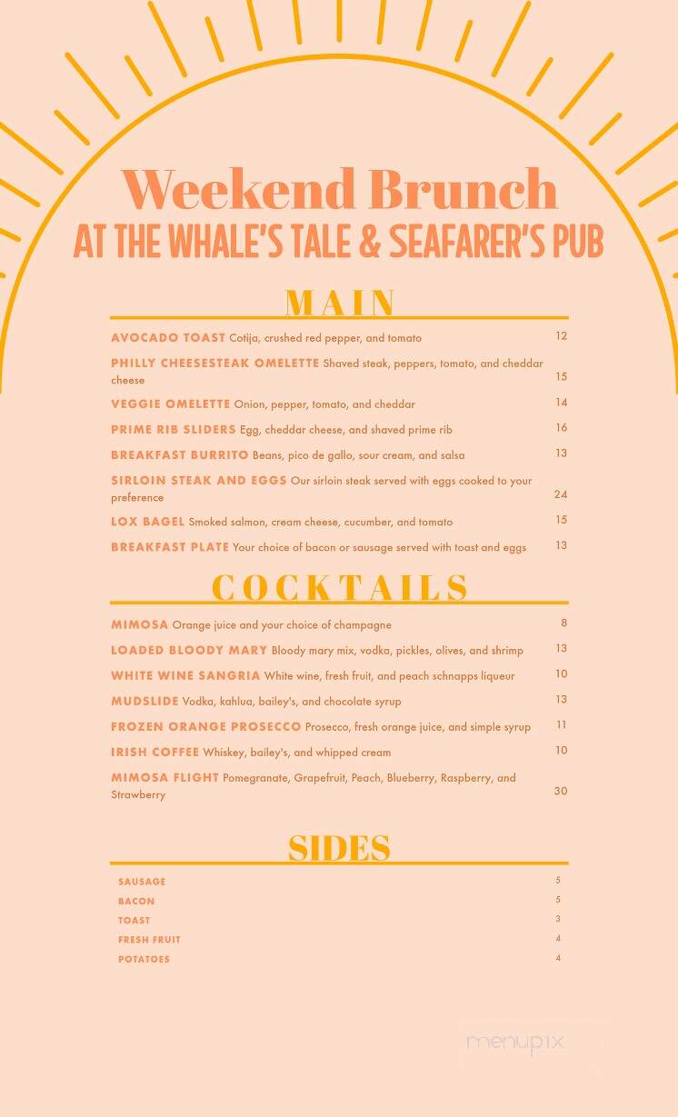 Whales Tale - Boothbay Harbor, ME menu_pic
