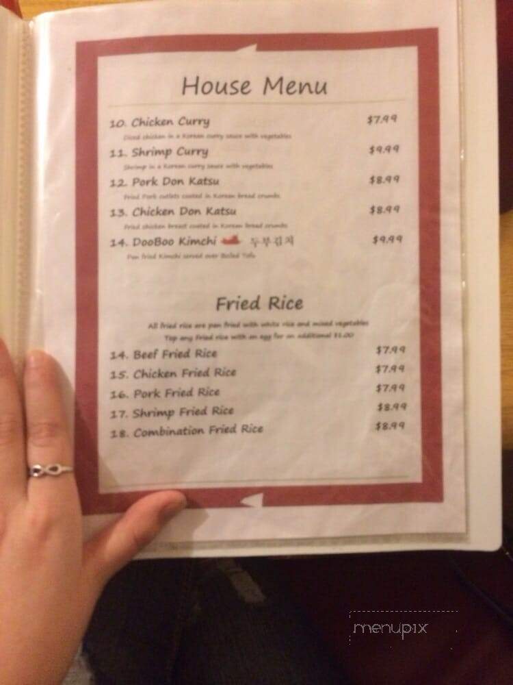 Seoul House Korean Restaurant - Warner Robins, GA menu_pic