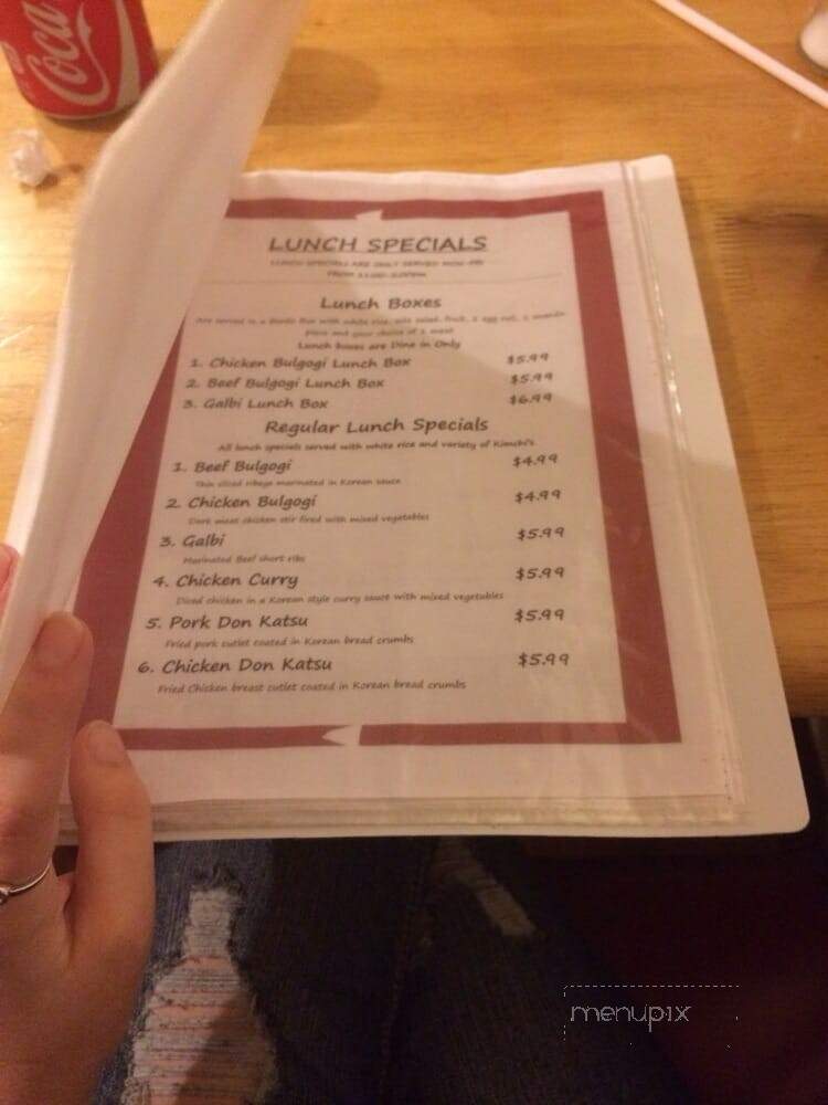 Seoul House Korean Restaurant - Warner Robins, GA menu_pic