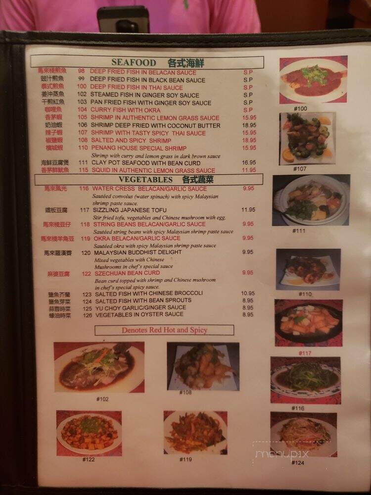 Penang Malaysian Cuisine - Kennesaw, GA menu_pic