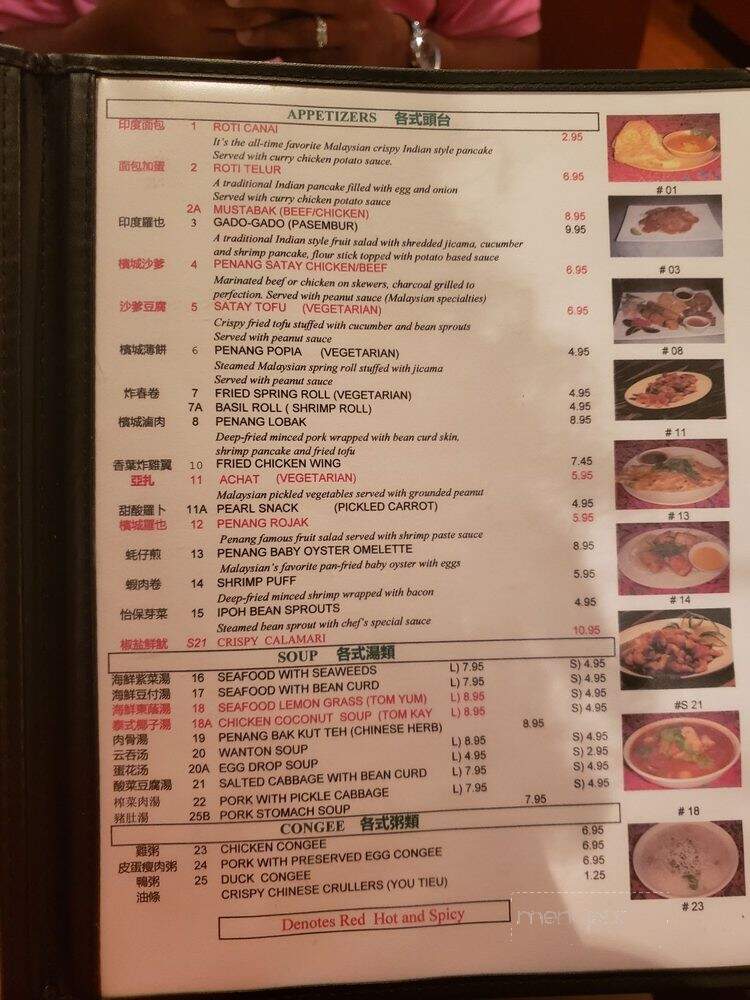 Penang Malaysian Cuisine - Kennesaw, GA menu_pic